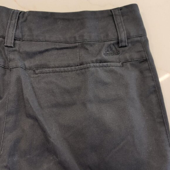 Adidas Sz 6 Women Shorts Black Stretch Pockets Performance Zip Fly Golf Bermuda - Picture 6 of 10